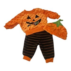 Kids Pumpkin Costume Set - Orange and Black